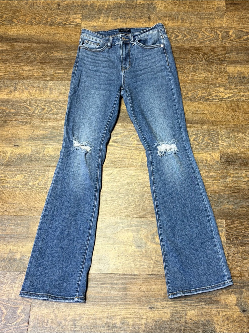 Judy Blue Jeans High Rise Bootcut Stretch Womens 7/28 Distressed